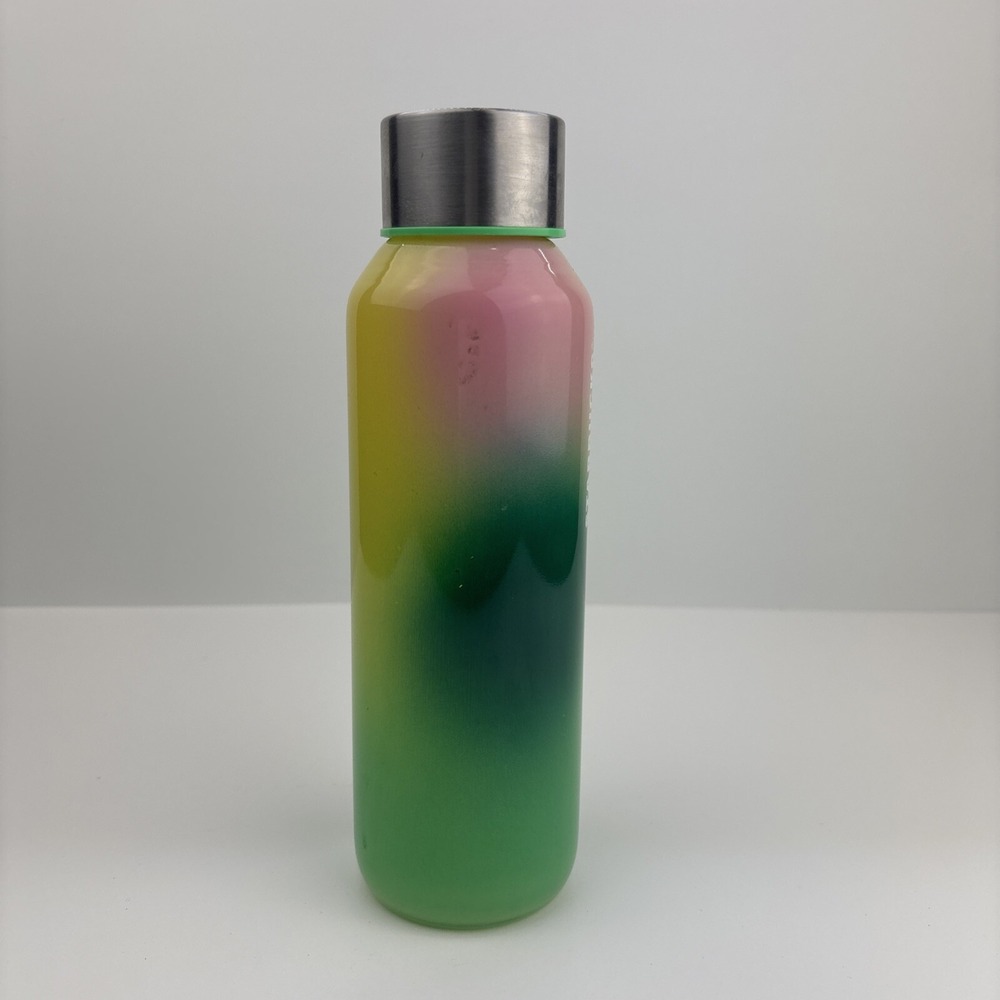 Starbucks Spring 2023 Pink Green Yellow Multicolor Glass 20 oz Water Bottle - Picture 5 of 8